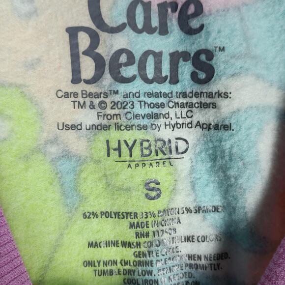 Care Bears Sweater Womens Small Hybrid Pullover Cartoon Rainbow Pastel Top Cute - Picture 3 of 8